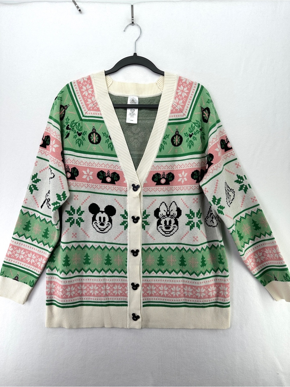 Disney Mickey Mouse and Friends Holiday Cardigan Sweater for Women Christmas
